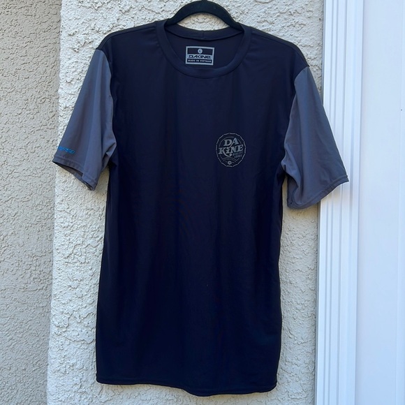 DAKINE Black Short Sleeve Rashguard Shirt UPF 50 Shirt Men's Size L - Picture 1 of 6